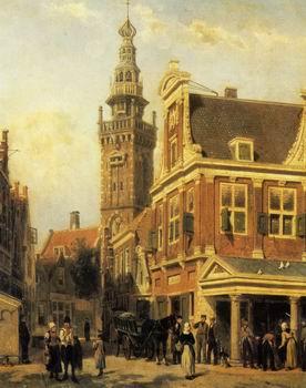 unknow artist European city landscape, street landsacpe, construction, frontstore, building and architecture. 312 France oil painting art